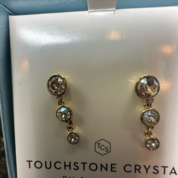Crystal earrings Touchstone Crystal by Zwarovski - Picture 7 of 9